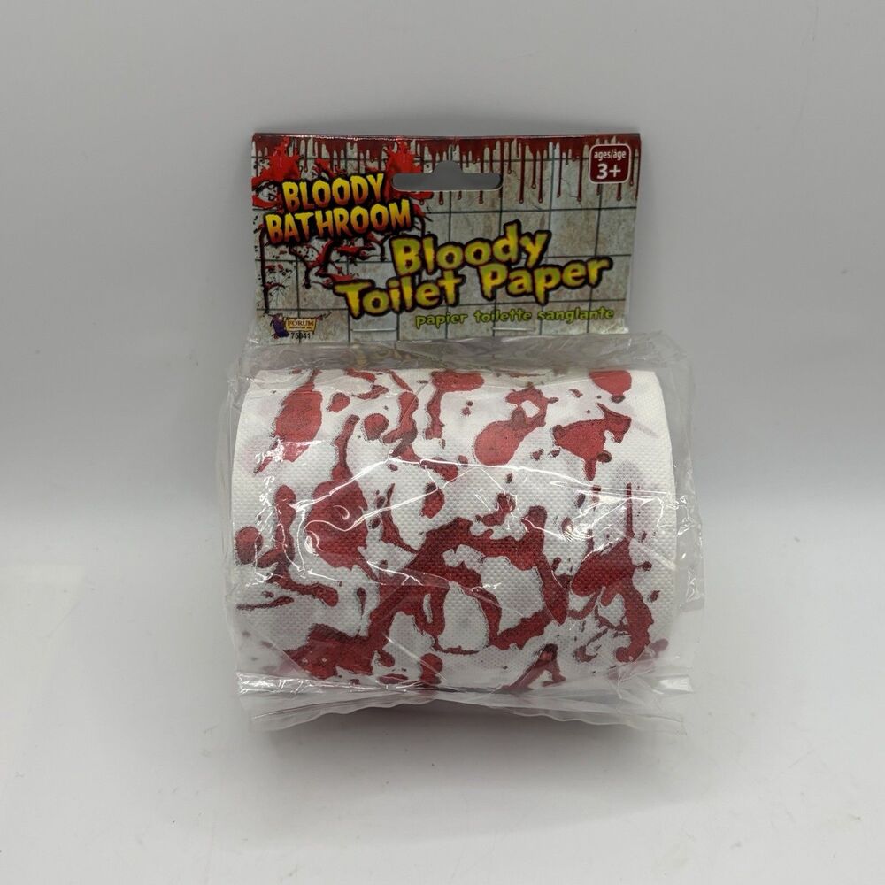 Halloween Bloody Toilet Paper Gag Gift 1 Roll Spotted Spooky Ghost 2Spooky4Me